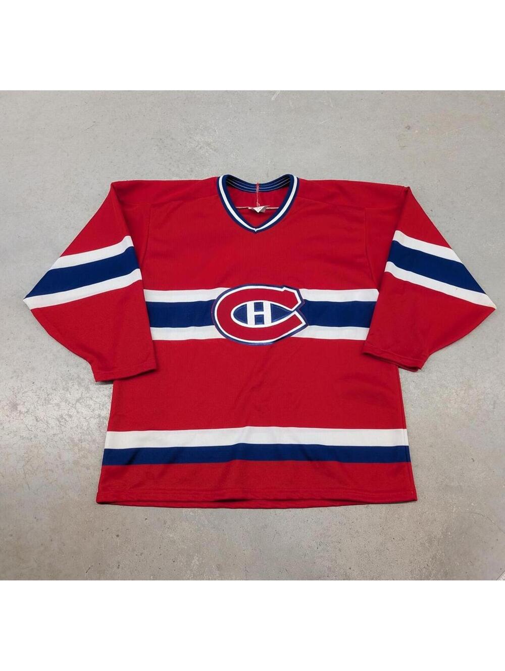 Vintage 90s Montreal Canadiens CCM NHL Red Jersey L